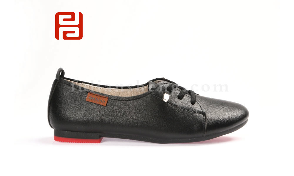 福連升2020春低跟時(shí)尚免洗薄底淺口女士單鞋圖片