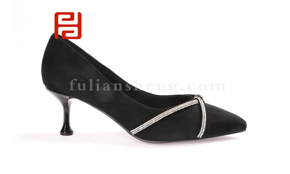 福連升優(yōu)雅高跟女鞋 羊猄布鞋面舒適單鞋老北京布鞋圖片