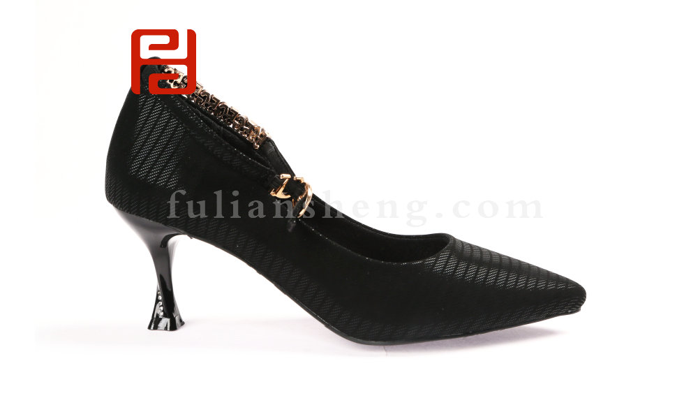 福連升時(shí)尚高跟女船鞋正裝帶鏈工作鞋休閑鞋老北京布鞋圖片