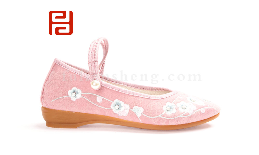 福連升暗香疏影民族風(fēng)繡花鞋女鞋老北京布鞋圖片