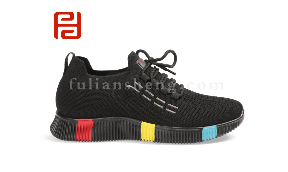 福連升女士飛織透氣運(yùn)動鞋一腳蹬系帶椰子鞋老北京布鞋圖片