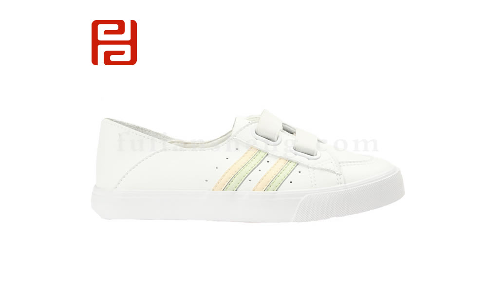 福連升夏季淺口小白鞋女鞋 一腳蹬棉麻舒適百搭板鞋圖片