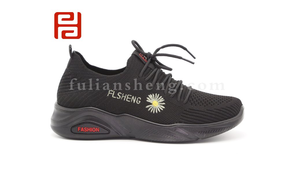 老北京布鞋透氣棉麻飛織一腳蹬軟底媽媽鞋女休閑運動鞋圖片