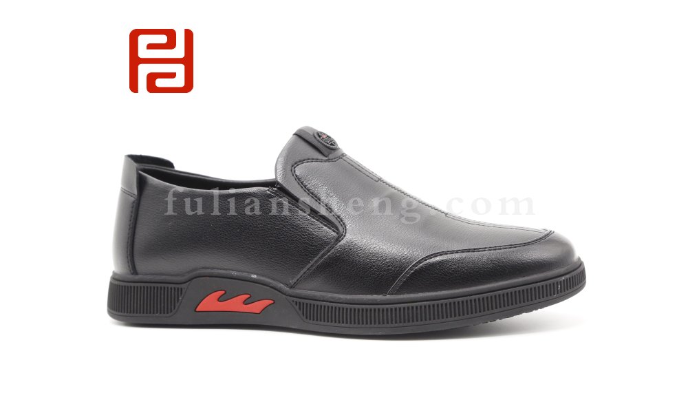 福連升2020冬季新款男一腳蹬保暖商務(wù)休閑鞋圖片