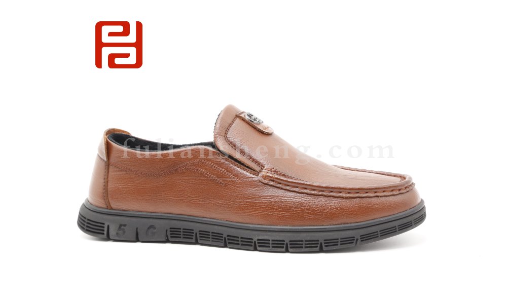 福連升品牌2020冬季新款男一腳蹬商務休閑鞋圖片