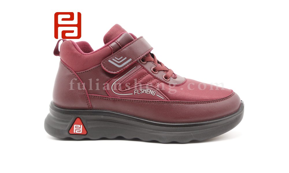 福連升2020冬季新款軟彈舒適防滑保暖波紋松糕底健步鞋圖片