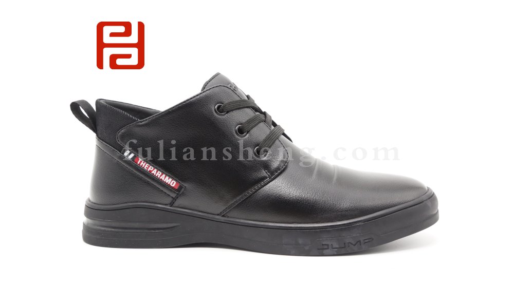 福連升男冬季加絨保暖加厚韓版真皮英倫防滑男士休閑商務(wù)鞋圖片