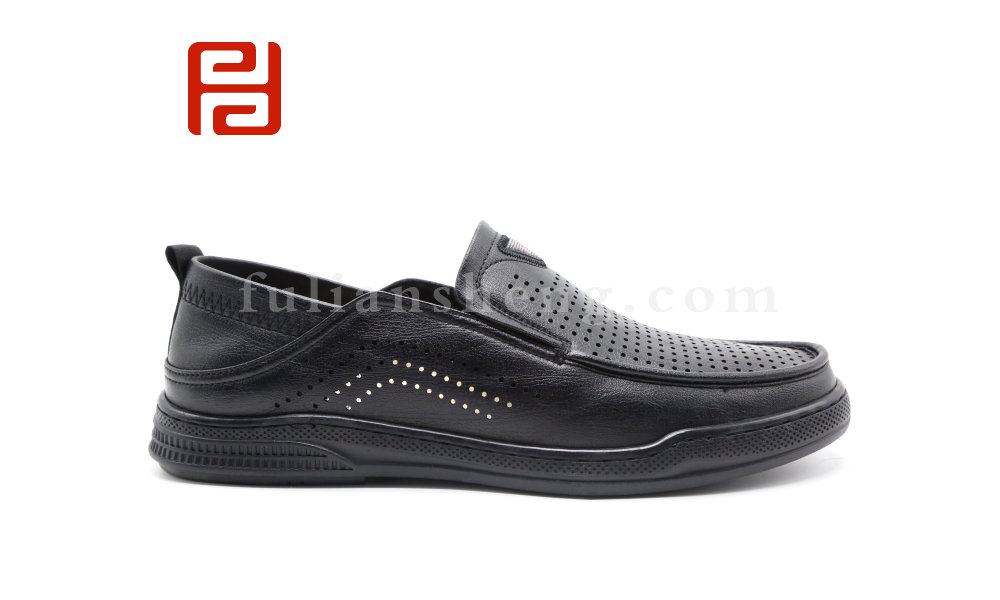 福連升夏季休閑商務(wù)男鞋舒適軟底透氣鞋子