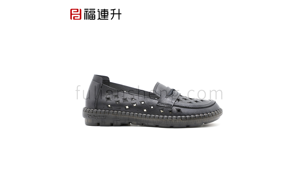 福連升夏季新款休閑女鞋輕雅手縫鞋