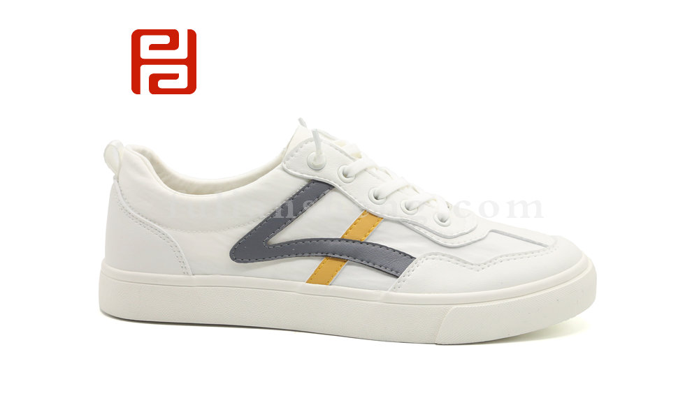 福連升男生時尚拼接棉麻舒適板鞋小白鞋休閑鞋圖片