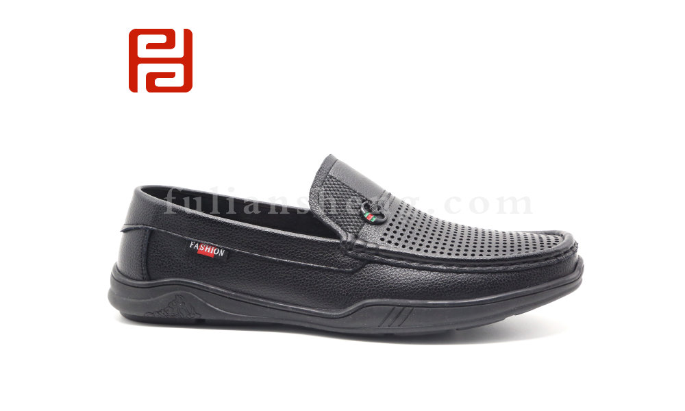 福連升夏季男鞋鏤空透氣商務(wù)休閑豆豆鞋一腳蹬開車鞋圖片