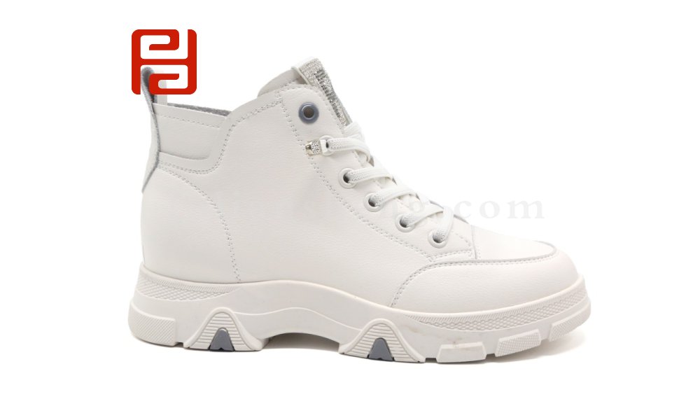 福連升健康舒適休閑鞋時(shí)尚休閑撞色高幫厚底女鞋圖片