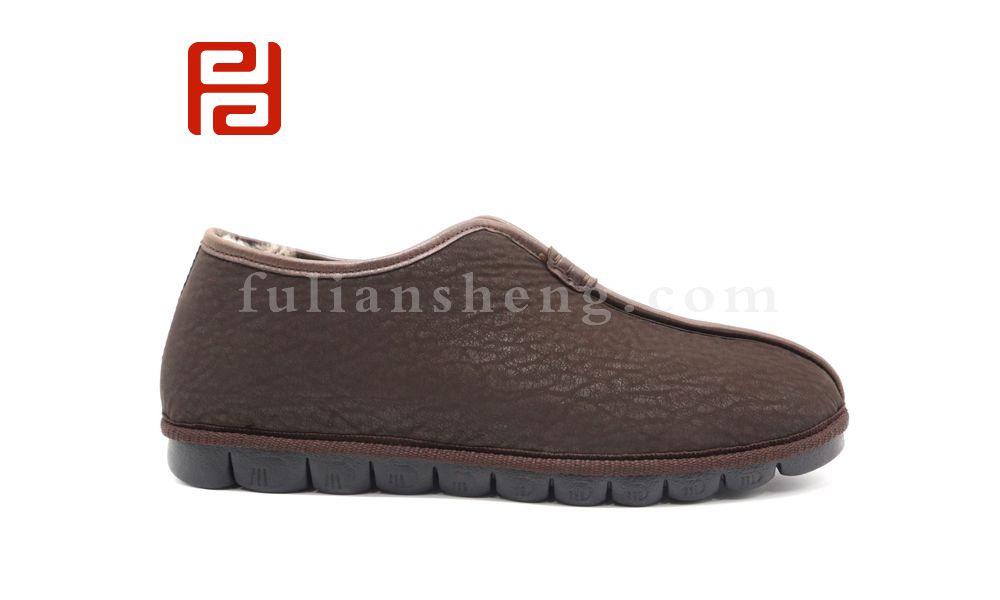 福連升老北京布鞋冬季保暖加絨傳統(tǒng)國(guó)風(fēng)爸爸鞋一腳蹬棉鞋圖片