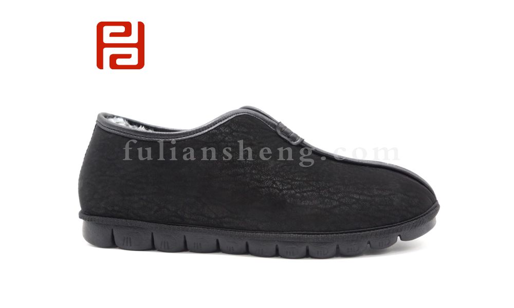 福連升老北京布鞋冬季保暖加絨傳統(tǒng)國(guó)風(fēng)爸爸鞋一腳蹬棉鞋圖片