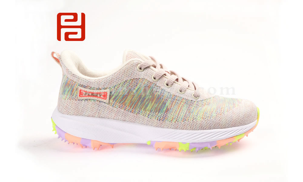 福連升炫彩女鞋時尚運(yùn)動鞋軟釘?shù)浊閭H款男女春季單鞋(圖2)