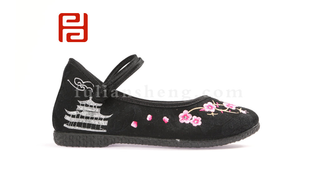 福連升老北京布鞋春時尚休閑繡花民族風(fēng)女單鞋(圖3)