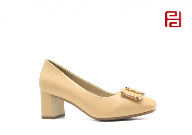 福連升春秋新款魅力時(shí)裝女鞋中跟粗跟工作鞋時(shí)裝鞋