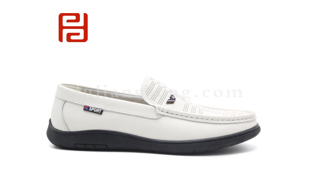 福連升男鞋春季新款真皮商務(wù)男鞋豆豆鞋百搭樂福鞋